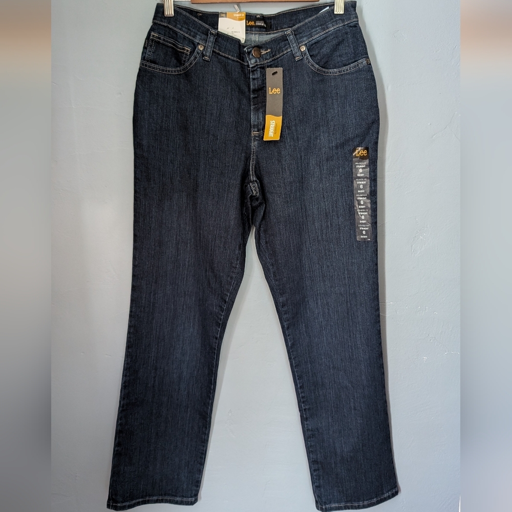 🆕🫰🏼 Lee Women's Deadstock Dark Blue Straight Leg Jeans